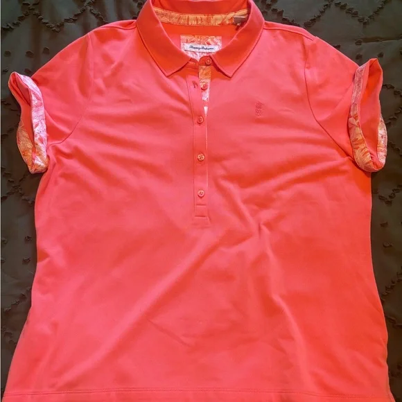 Tommy Bahama Vibrant Pink Polo - Picture 3 of 4